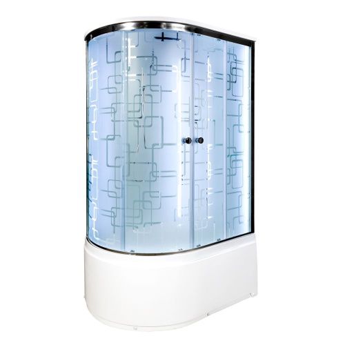 Душевая кабина AvaCan EM5012RLED+GM 120х90 асимметричная с крышей ориентация правая - фото 2