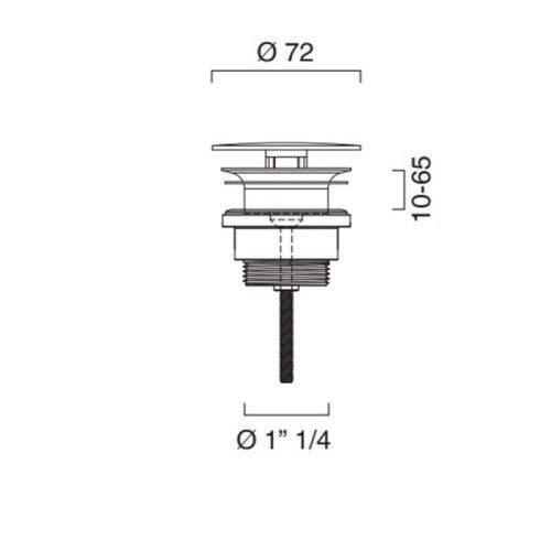 Донный клапан для раковины Catalano 9050510061 хром - фото 2