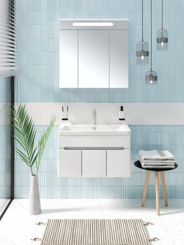 Зеркало-шкаф Runo Парма 00000001148 80х80 подвесной цвет белый - фото 3