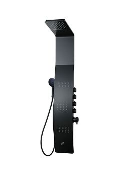 Душевая панель Taliente TA-G-A04Bb+s настенная цвет черный