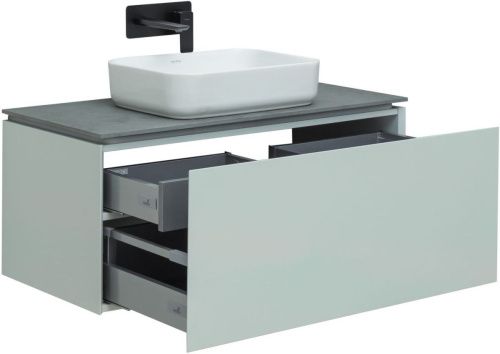 Тумба под раковину Allen Brau Infinity 1.21004.PWM 100х50 подвесная цвет зеленый - фото 5