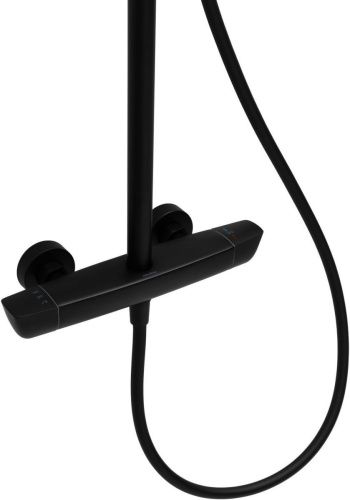 Душевая стойка Allen Brau Infinity 5.21032-31 настенная цвет черный с термостатом - фото 4