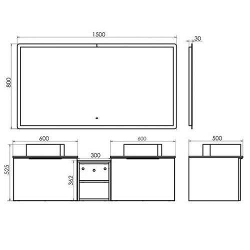 Тумба с раковиной Comforty Портленд 00-00013687CF 150х50 подвесная цвет коричневый - фото 2