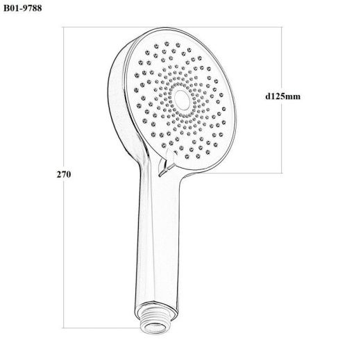 Душевая лейка Bond Circle B01-9788 цвет черный - фото 3