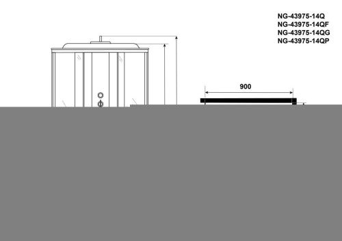 Душевая кабина Niagara Classic 439753QP 90х70 прямоугольная с крышей ориентация универсальная - фото 4