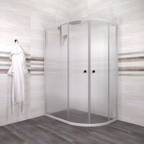 Душевой уголок Тритон Коралл-Лайт Щ0000068953 120х80 стекло с рисунком профиль белый без поддона - фото 3