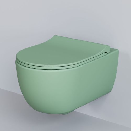 Унитаз подвесной Ambassador Abner 103T21001R-102T21001S мятный с сиденьем - фото 2