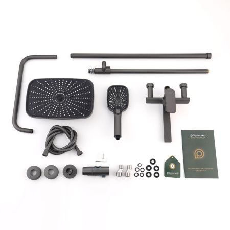 Душевая стойка Splenka S40.24.07 настенная цвет серый