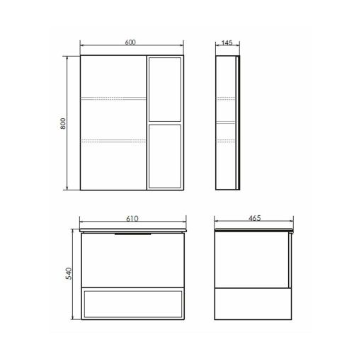 Зеркало-шкаф Comforty Франкфурт 00-00014141CF 60х80 подвесной цвет серый - фото 2