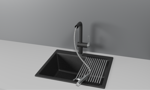 Смеситель для кухни Granula 8169, ЧЕРНЫЙ на мойку черный - фото 2