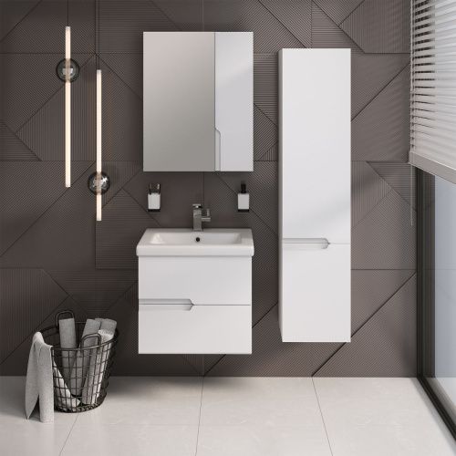 Зеркало-шкаф Runo СТОКГОЛЬМ 00-00001126 60х80 подвесной цвет белый - фото 3