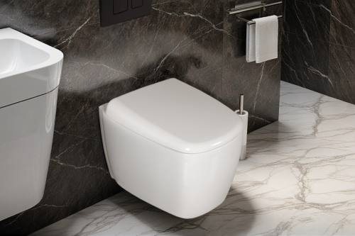 Унитаз подвесной Cerutti SPA CT10613 белый с сиденьем микролифт безободковый смыв торнадо - фото 3