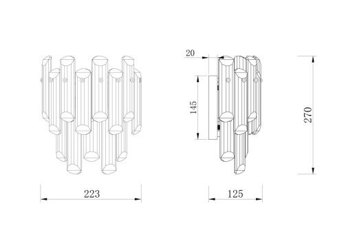 Бра Maytoni Flare DIA200WL-02G - фото 3