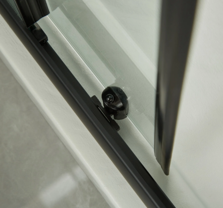 Душевой уголок Cerutti SPA MUZA90 90х90 стекло с рисунком профиль черный без поддона