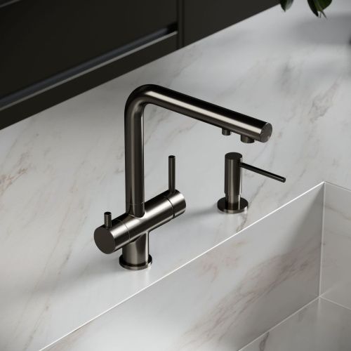 Смеситель для кухни Sancos Foster SC4014GG на мойку вороненая сталь - фото 2