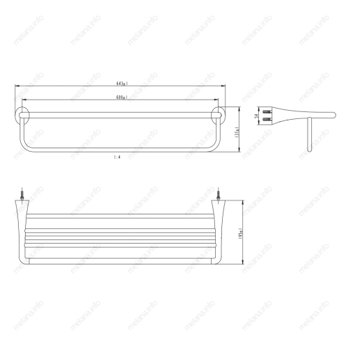 Полка для полотенец Melana 803003 - фото 2