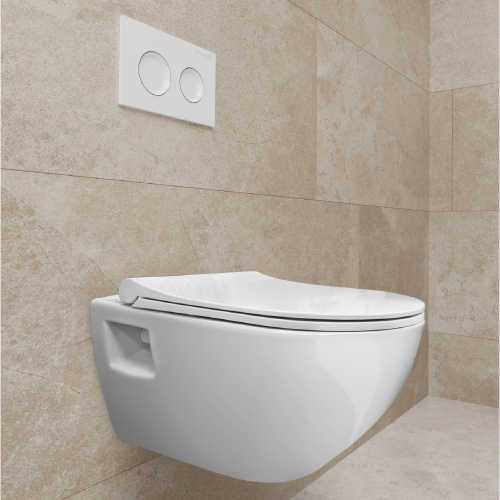 Чаша унитаза подвесная Bettoserb Stream Line SET40006476R цвет белый без сиденья безободковая смыв торнадо - фото 3