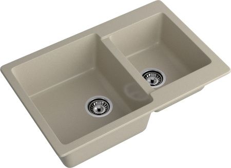Кухонная мойка Granfest Practik P-780K топаз 80х50 цвет серый поверхность матовая