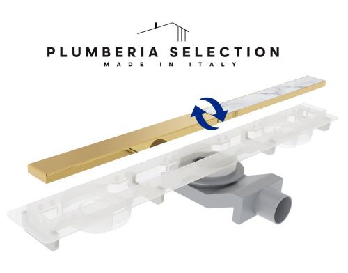 Душевой лоток Plumberia Selection PSM MODULAR PSM90OR 90х5 золото - фото 2