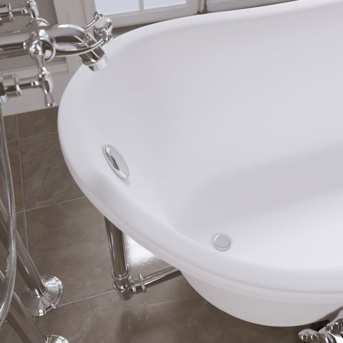 Ванна акриловая Grossman Retro GR-1002 160х70 отдельностоящая овальная с ножками - фото 4