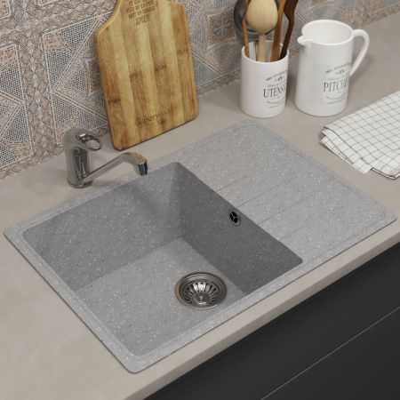 Кухонная мойка Uperwood ECON UPD-506 4910201241 60х40 цвет серый поверхность матовая
