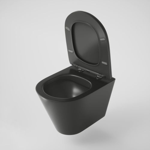 Унитаз подвесной Grossman Санфаянс GR-4477BMS черный с сиденьем микролифт безободковый каскадный смыв - фото 3
