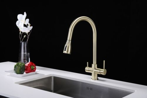 Смеситель для кухни Paulmark LANGE La214212-BR на мойку бронза - фото 5