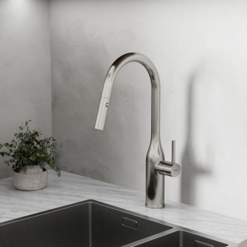 Смеситель для кухни Sancos Grand SC4002BNG на мойку нержавеющая сталь - фото 3