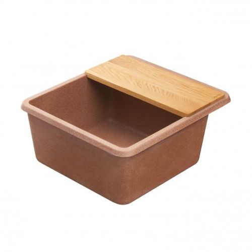 Кухонная мойка Aquaton Беллис 1A724932BS270 55х50 цвет коричневый поверхность матовая - фото 4