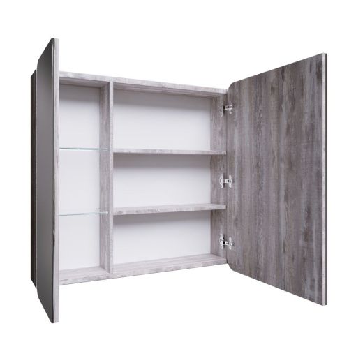 Зеркало-шкаф Grossman Талис 208009 80х80 подвесной цвет серый - фото 2