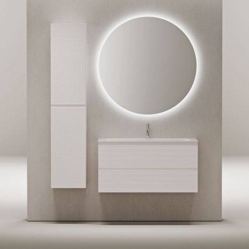 Тумба под раковину Sancos FOLK FL100W 100х40 подвесная цвет белый - фото 2