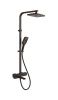 Душевая стойка Rose R1096H настенная цвет черный с термостатом