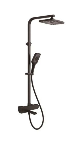 Душевая стойка Rose R1096H настенная цвет черный с термостатом - фото 2