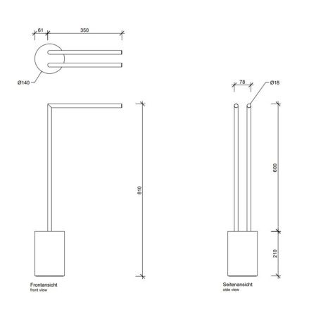 Полотенцедержатель Decor Walther Black Stone 971765