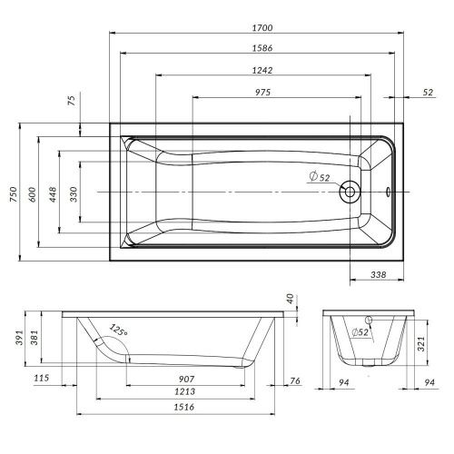 Каркас для ванны Am.Pm Gem W90A-170-075W-R - фото 3