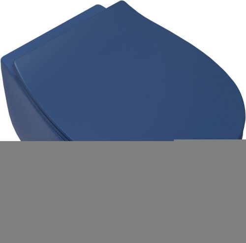 Чаша унитаза подвесная Allen Brau Fantasy 4.11004.ID цвет синий без сиденья безободковая каскадный смыв - фото 2