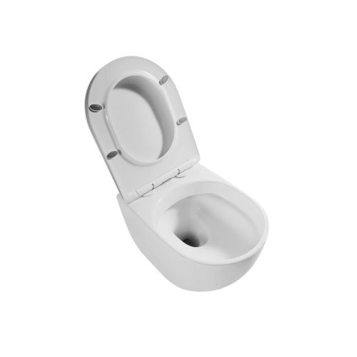 Унитаз подвесной Grossman Thin Rim GR-5601S белый с сиденьем микролифт безободковый каскадный смыв - фото 3