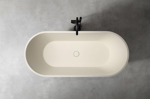 Ванна из искусственного камня Abber Frankfurt AM9941MBE 170х75 отдельностоящая овальная с каркасом - фото 4
