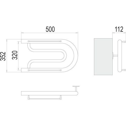 Полотенцесушитель водяной Terminus 4620768881237 50х35 хром - фото 3