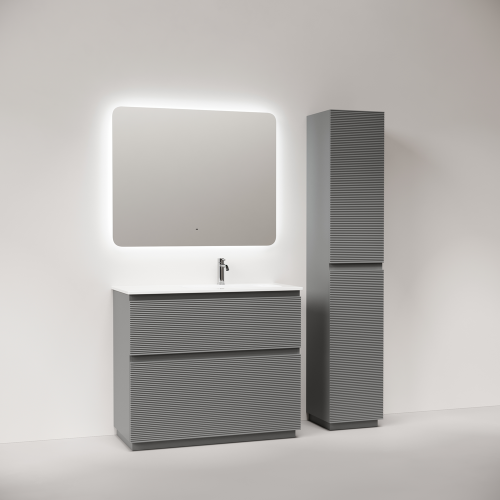 Тумба под раковину Sancos FOLK Floor FL100FRES 100х40 напольная цвет серый - фото 4