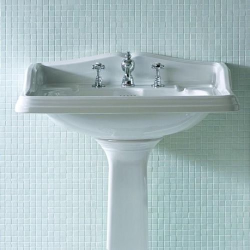 Раковина из сантехнического фаянса Simas Arcade AR834bi*3 70х50 подвесная цвет белый 3 отверстия под смеситель