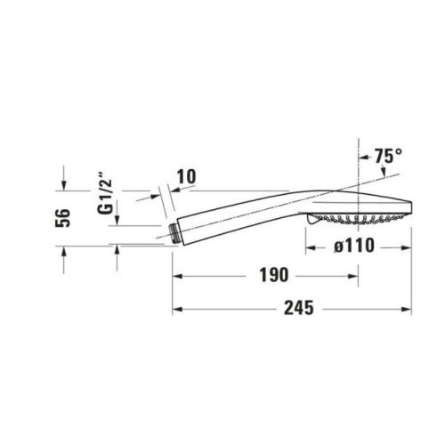 Душевая лейка Duravit Showers UV0650016010 цвет хром - фото 2