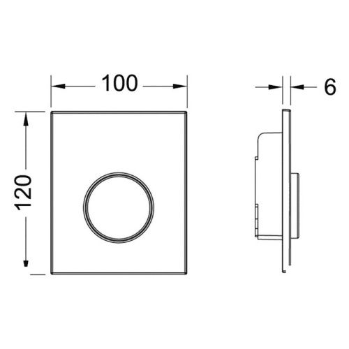 Клавиша смыва механическая Tece TECEloop 9820169 цвет белый - фото 2