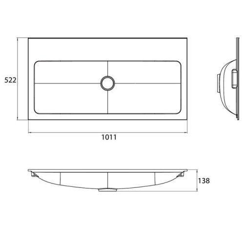 Раковина из искусственного камня Emco Vanity units 9577 114 31 100 см накладная цвет белый 1 отверстие под смеситель - фото 2