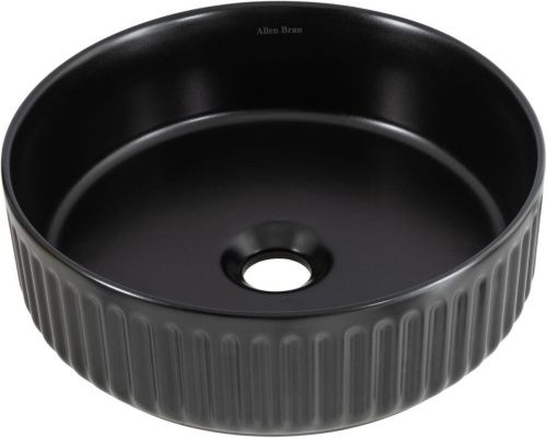 Раковина керамическая Allen Brau Fantasy 4.11032.31 40х40 накладная цвет черный без отверстий под смеситель - фото 4
