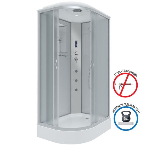 Душевая кабина Niagara Classic 33121423RF 120х80 асимметричная с крышей ориентация правая - фото 2