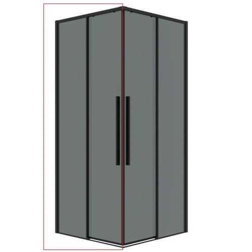 Душевая дверь Grossman Galaxy 1/2.K33.01.11.21.10 110х195 стекло тонированное профиль черный