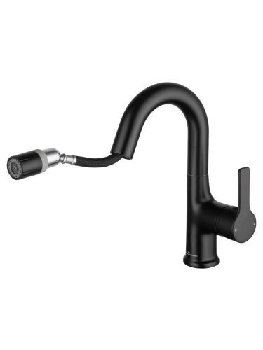 Смеситель Wonzon & Woghand WW-FE01L212-MB на раковину черный - фото 2