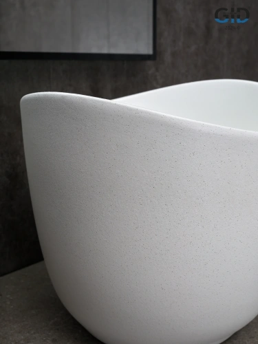 Раковина керамическая Gid Creativo 51221 40х40 накладная цвет белый без отверстий под смеситель - фото 2