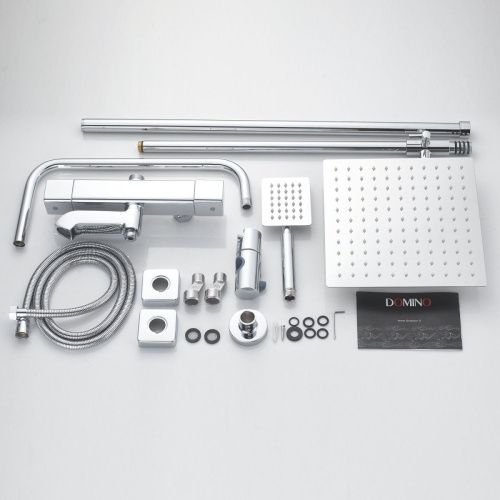 Душевая стойка Shevanik S3096 настенная цвет хром с термостатом - фото 4